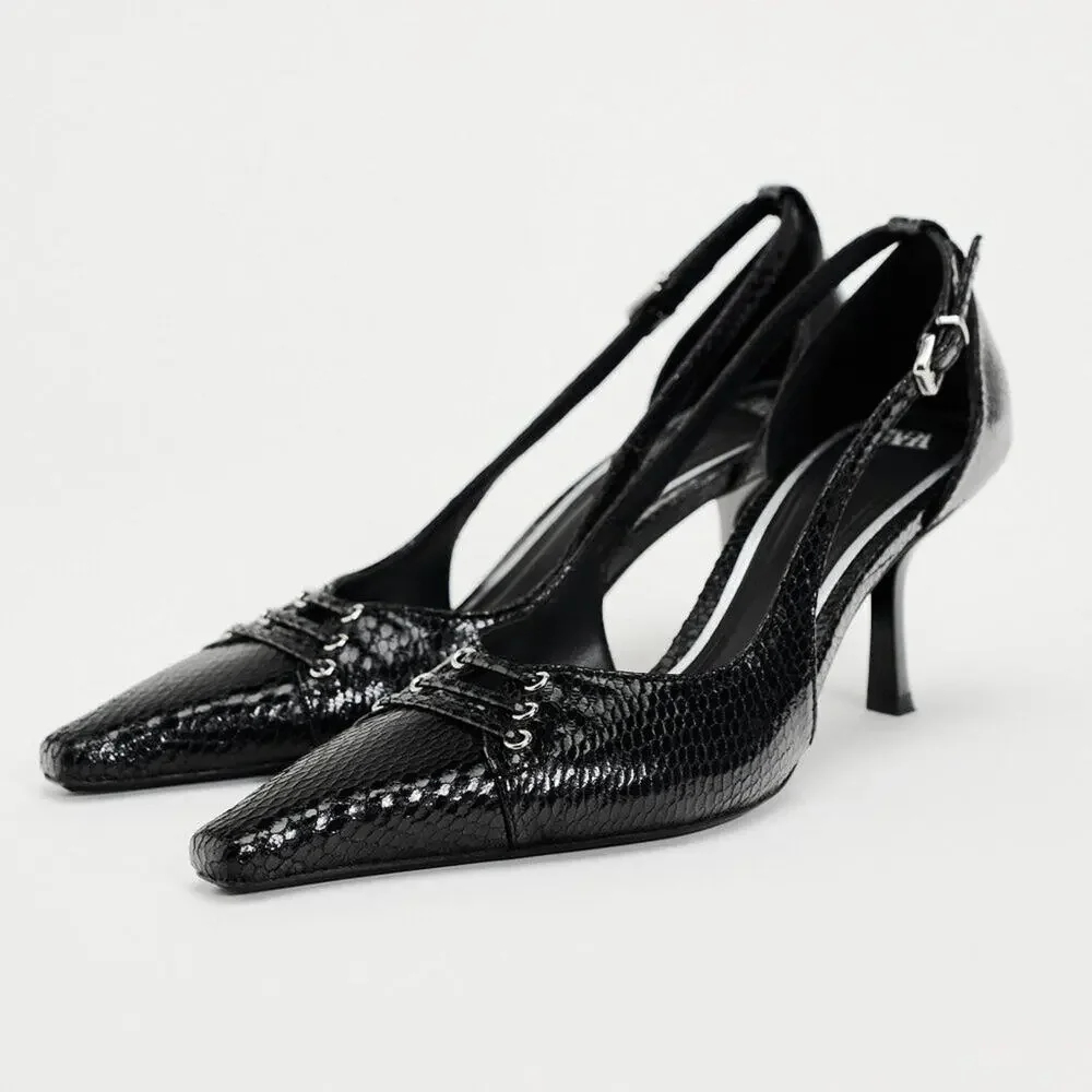 ZARA Pointed Toe Heels NWT - Picture 2 of 10